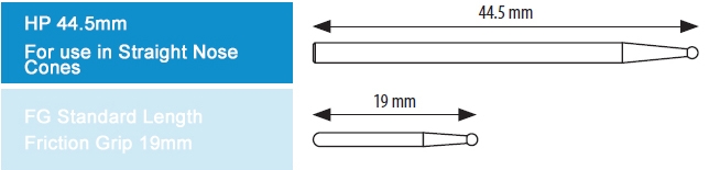 Dental Bur - Xcut Fissure Taper 701 - 44.5mm HP - 5 pack